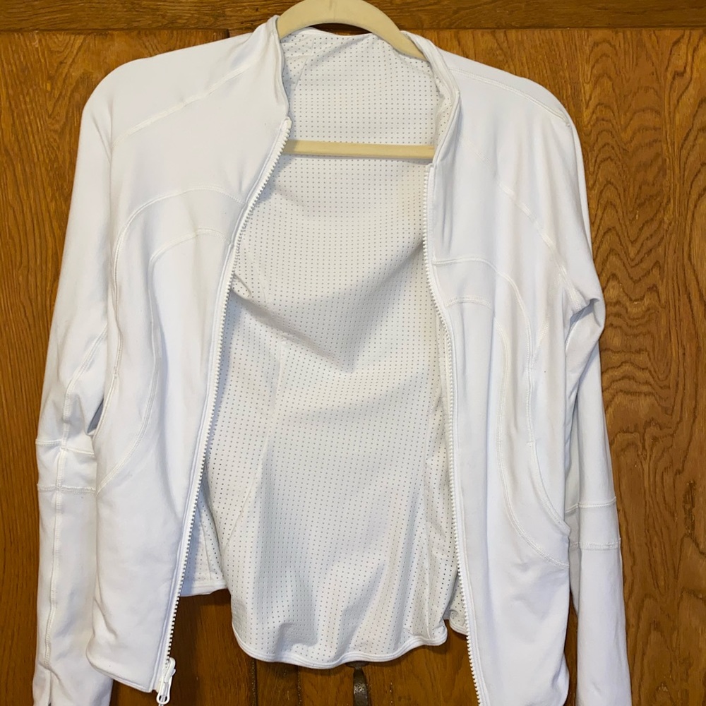 Lululemon White Zip Up Jacket